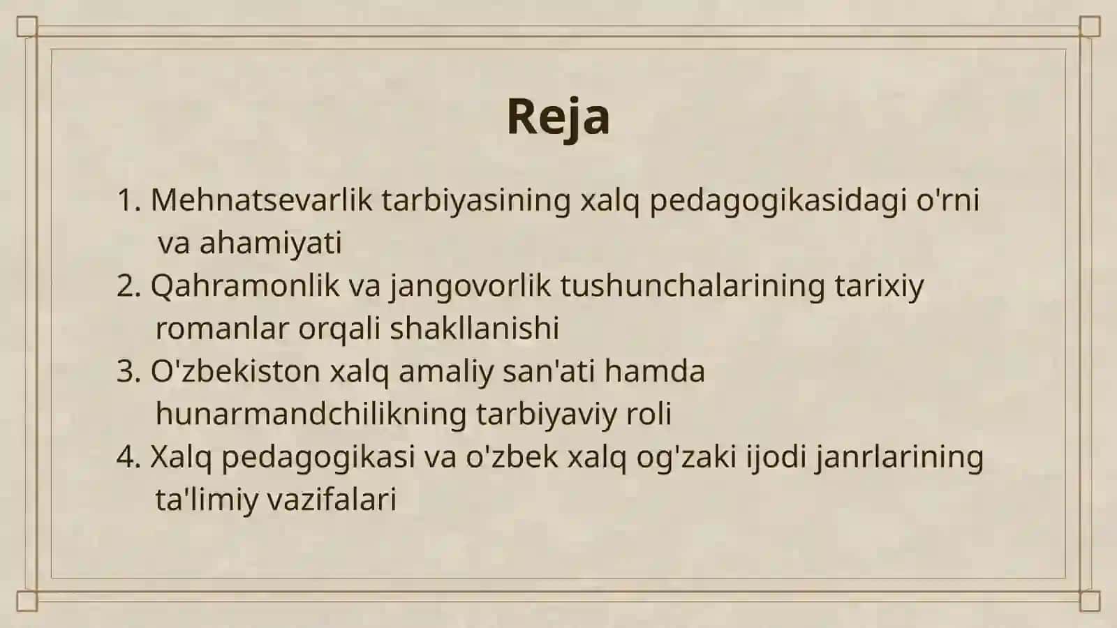 XALQ PEDAGOGIKASI MANBALARIDA MEHNATSEVARLIK TARBIYASI 2