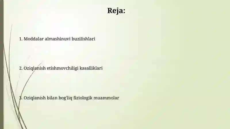 Ovqatlanish bilan bogliq fiziologik muammolar 2