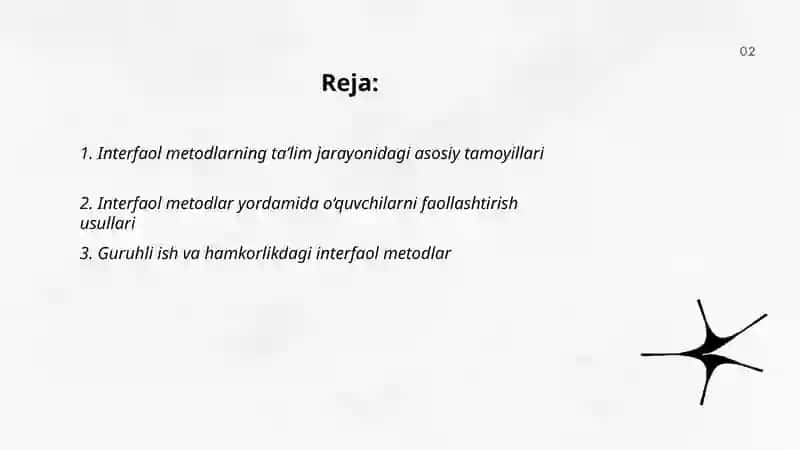 Interfaol metodlar va ularni qo'llash mahorati 2