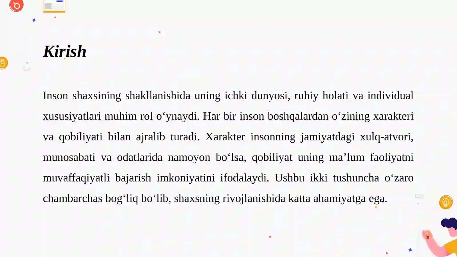 Xarakter va qobiliyat 2