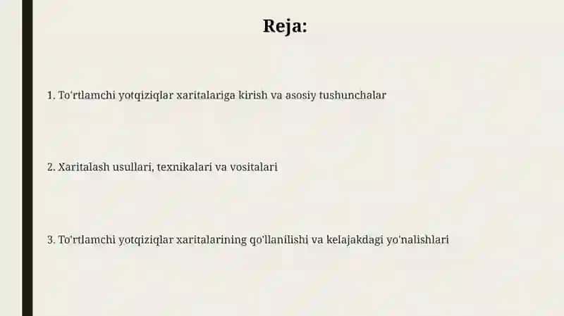 To'rtlamchi davr yotqiziqlari xaritasi bilan ishlash 2