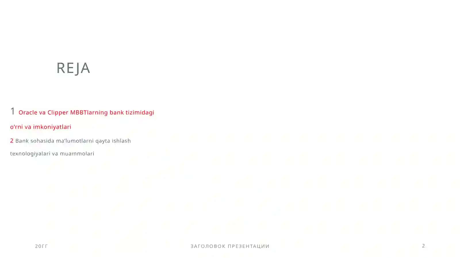 OraclevaClipperMBBT bank soxadagi ma’lumotlarni kayta ishlash texnologiyalari 2