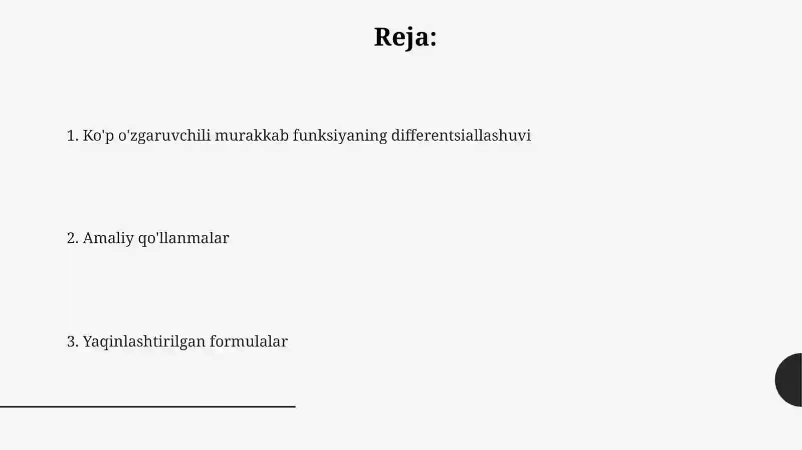 Ko'p o'zgaruvchili murakkab funktsiyaning differentsiallanuvchiligi 2