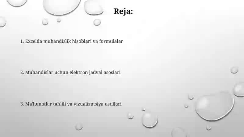 MS Excel dasturida muhandislik masalalarini yechish 2