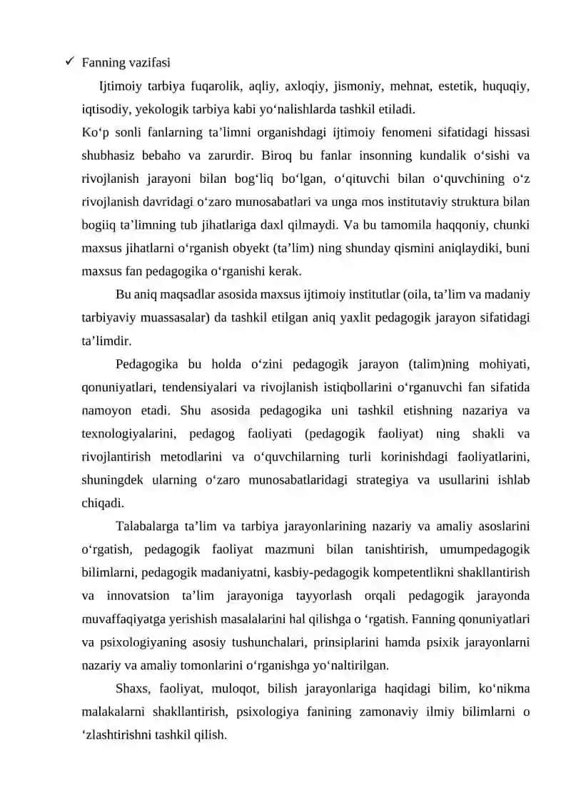Pedagogika fanining predmeti. tadqiqot metodlari 2