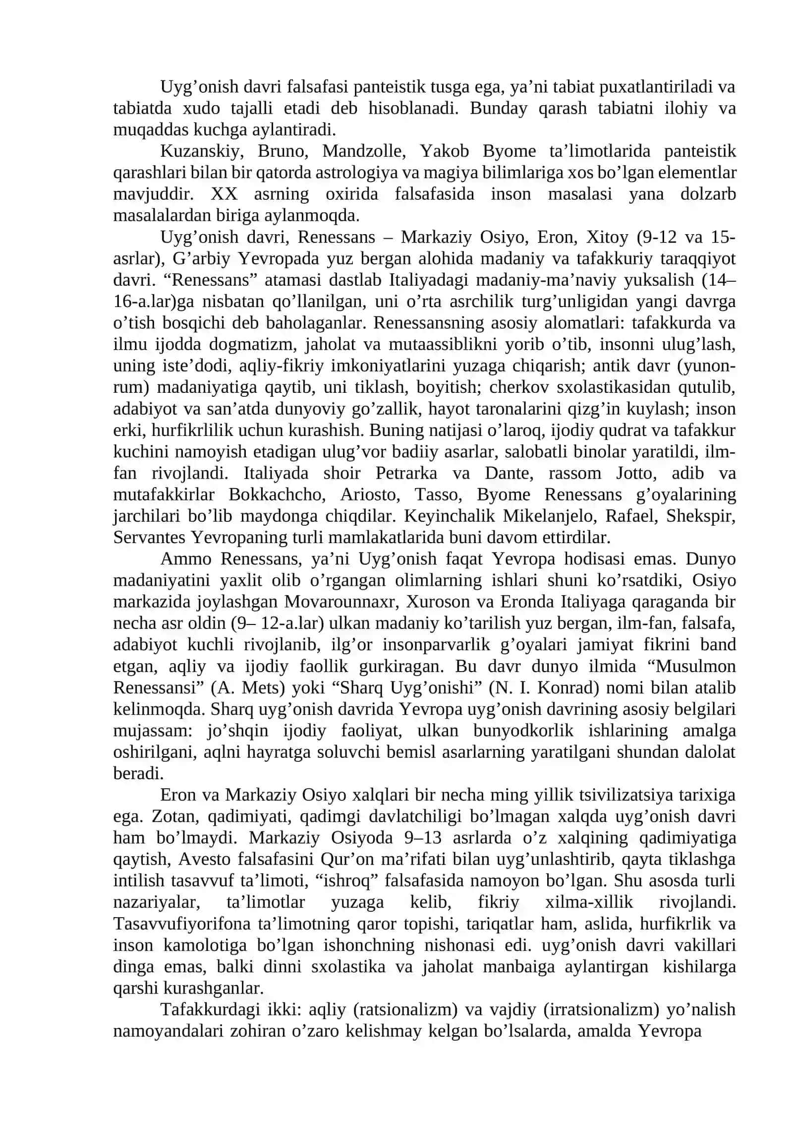УЙҒОНИШ ДАВРИНИНГ ТАРИХ ФАЛСАФАСИ. XIV-XVI АСРЛАР 2