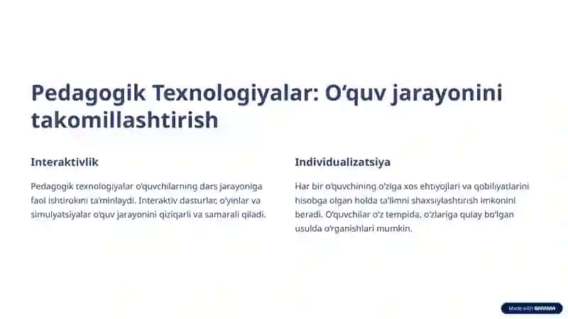 Pedagogik Texnologiyalar 2