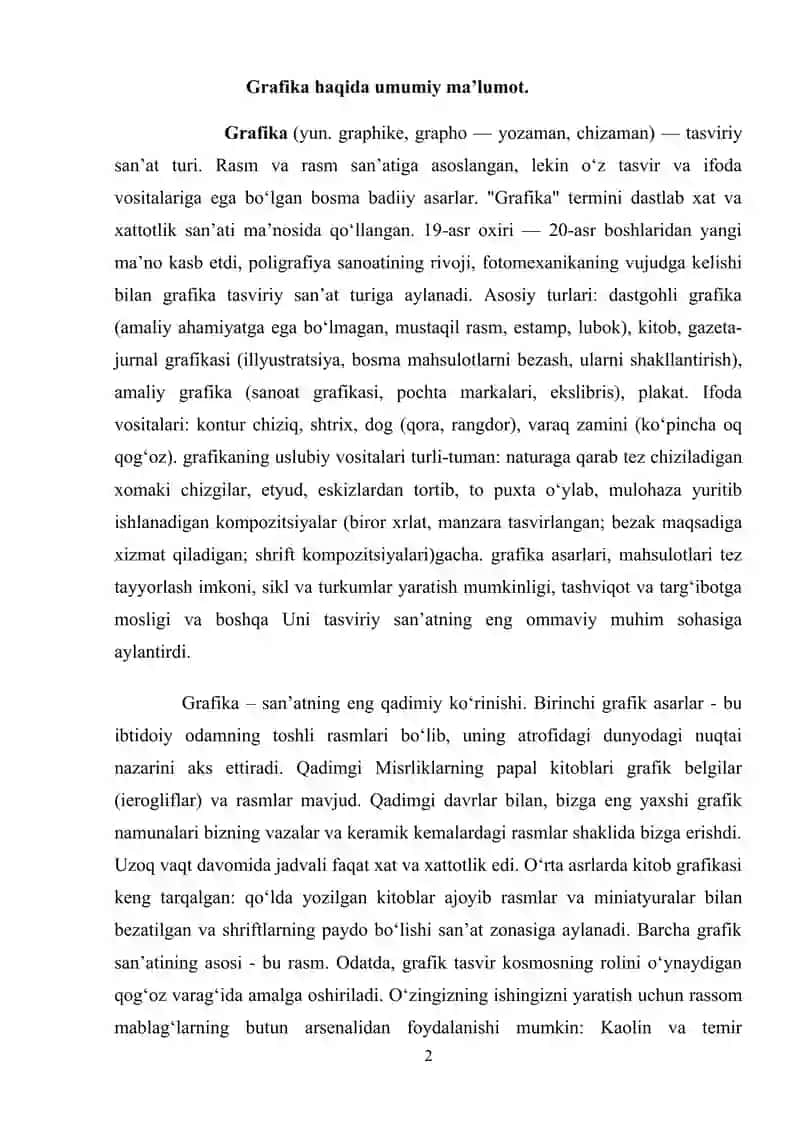 O`zbekistondagi mahalliy va milliy olimlarning grafika faniga qo`shgan hissalari 2