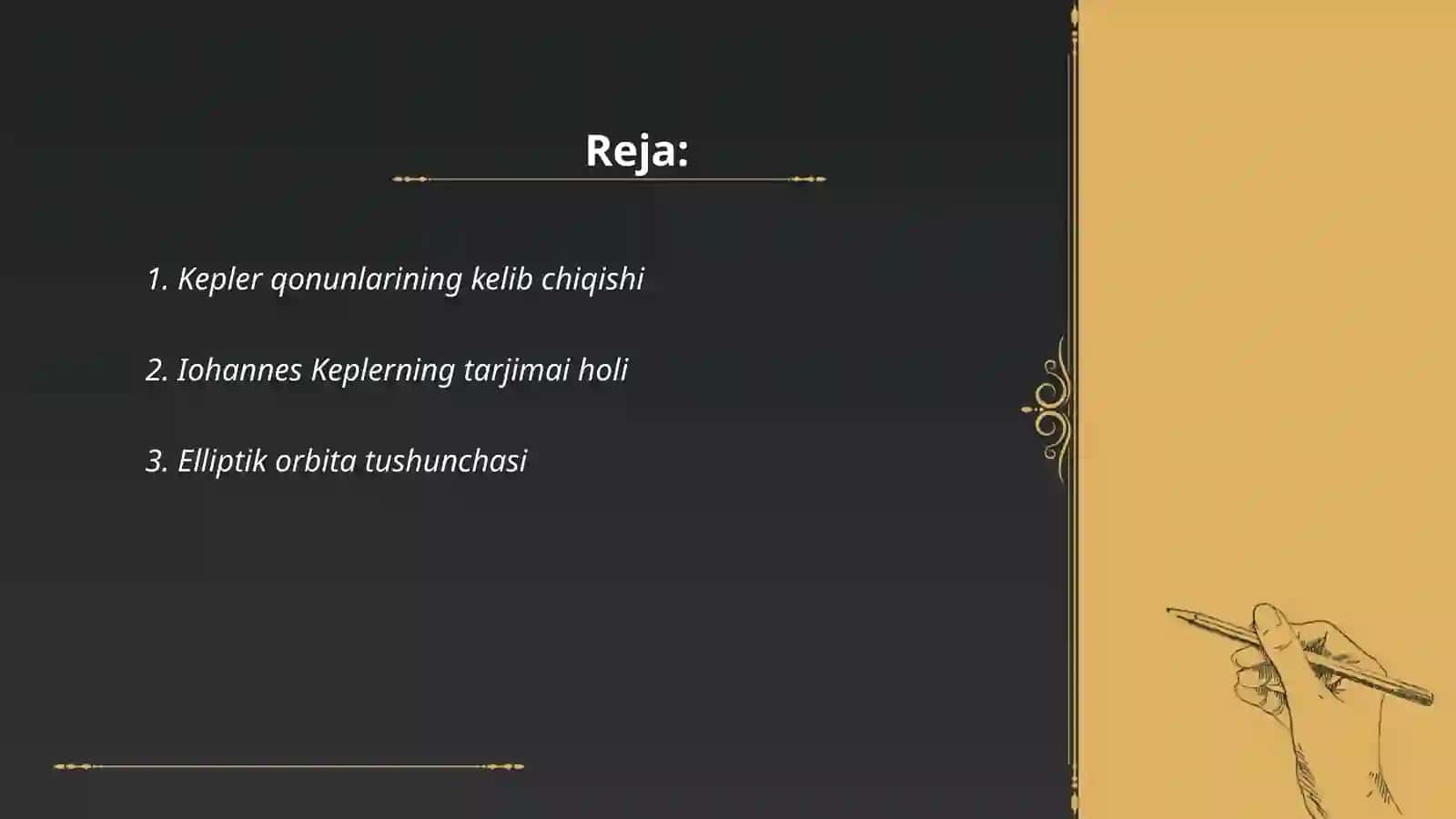 Kepler qonunlari 2