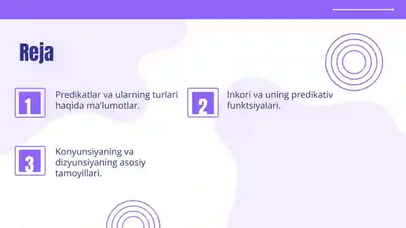 Predikatlar.Predikatning inkori. Konyunsiya va dizyunsiya. Implikatsiya va ekvivalensiya 2