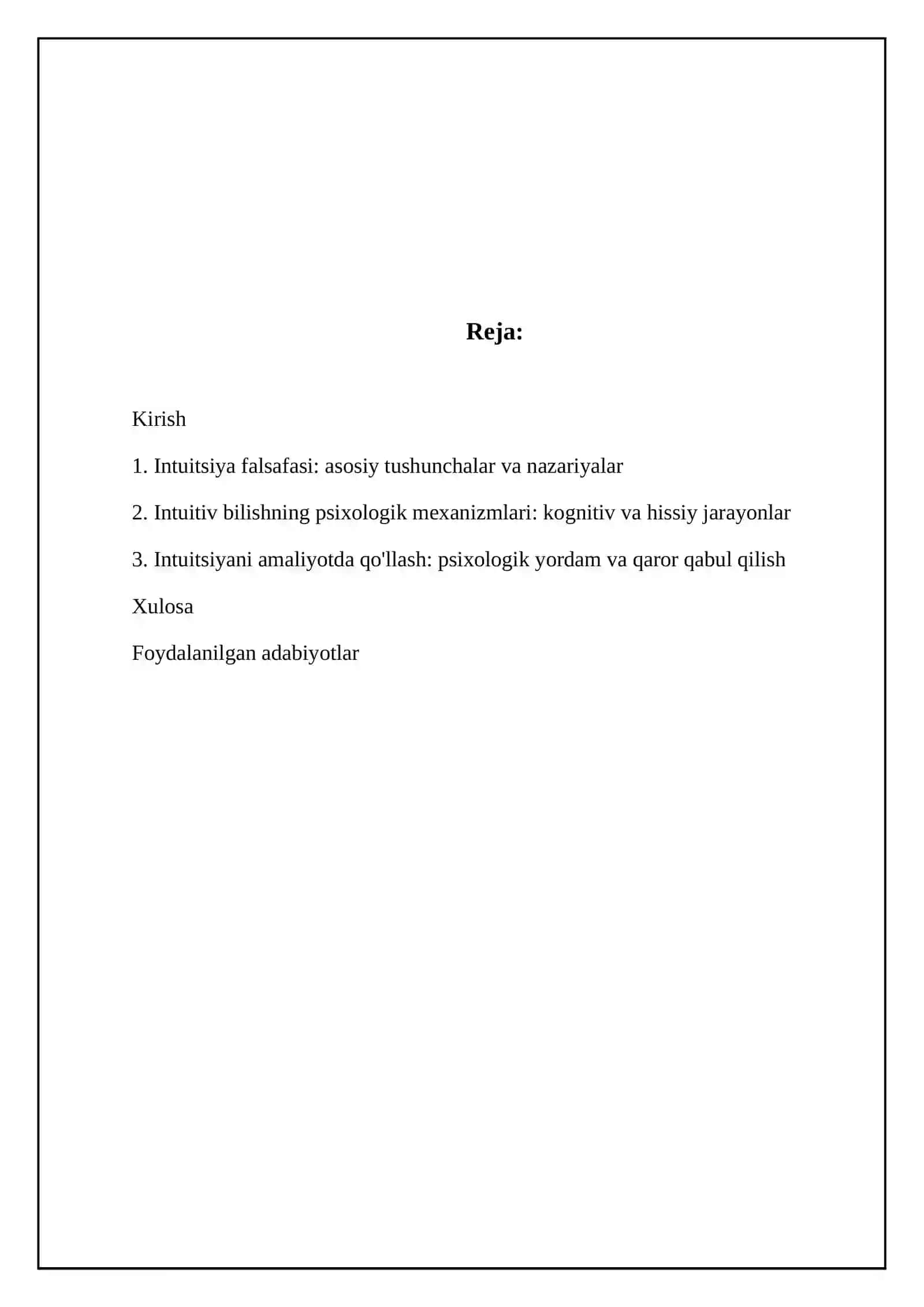 Intuitiv bilishning falsafiy va psixologik mexanizmlari 2