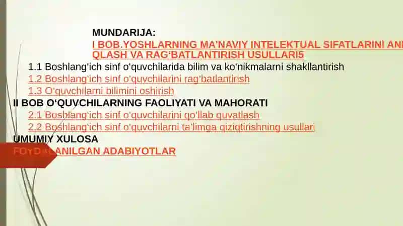 OtaxanovaRayhonning “O‘quvchilarni qo‘llab-quvvatlashda rag‘batlashtirishusullari” 2