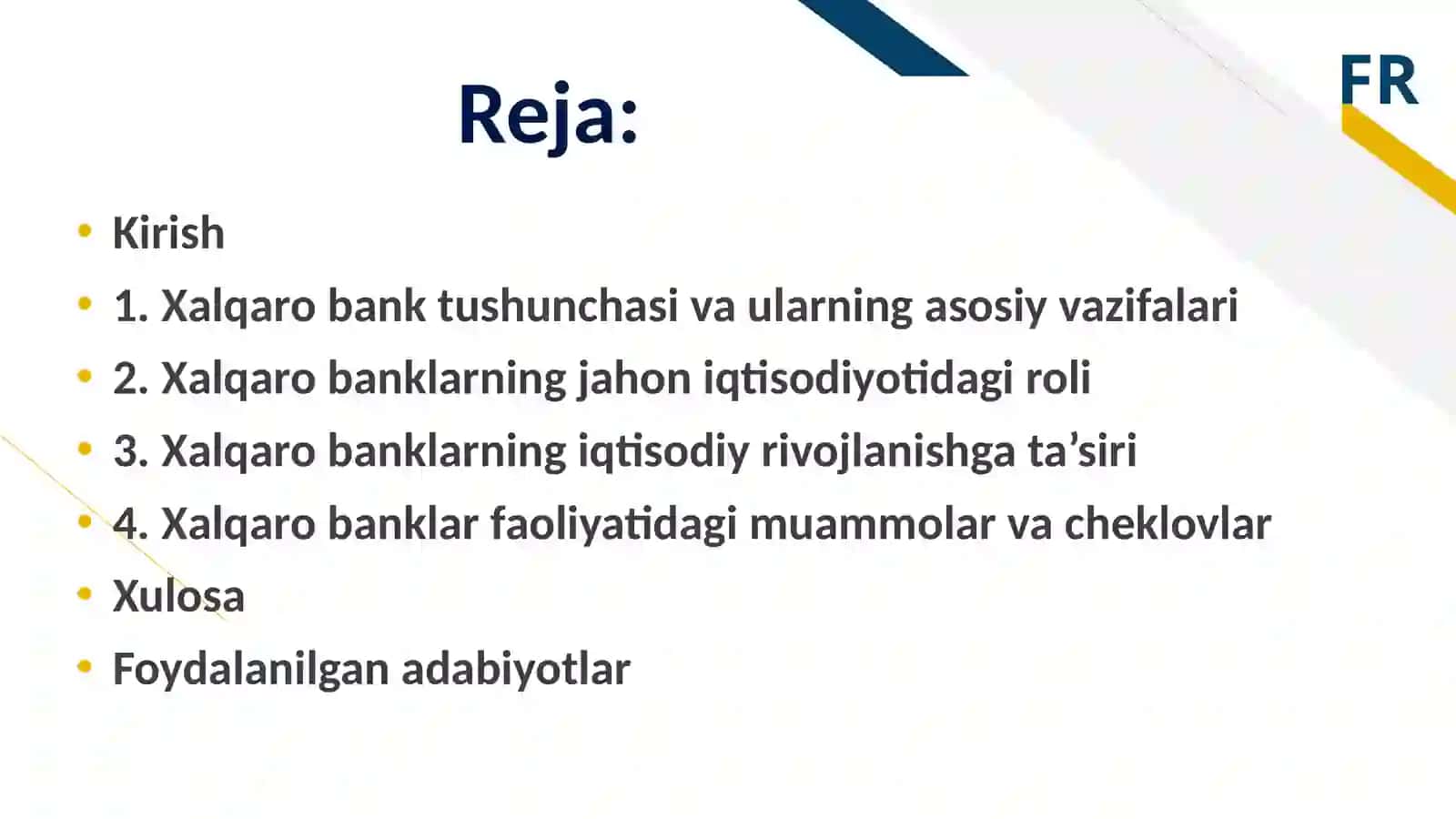 Jahon iqtisodiyoti rivojlanishida xalqaro banklarning ahamiyati 2