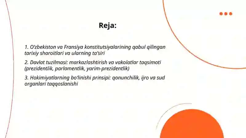 Ôzbekiston Respublikasi va Fransiya konstitutsiyasining óxshashlik hamda óziga xosligi 2
