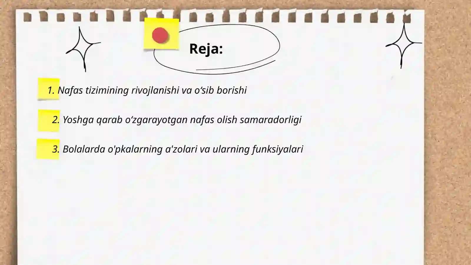 Nafas tizimining yoshga oid fiziologiyasi va gigiyenasi 2