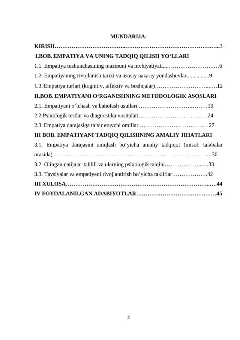 EMPATIYA VA UNING TADQIQ QILISH YO’LLARI 2