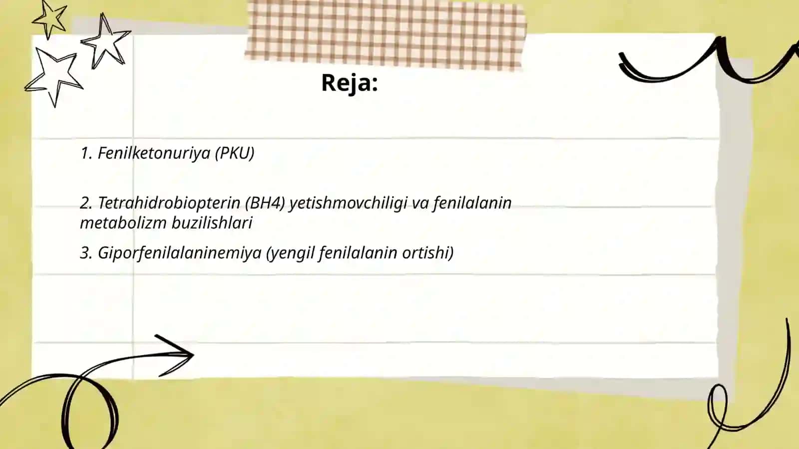 Aminokislotalar almashinuvining tug'ma kasalliklari 2