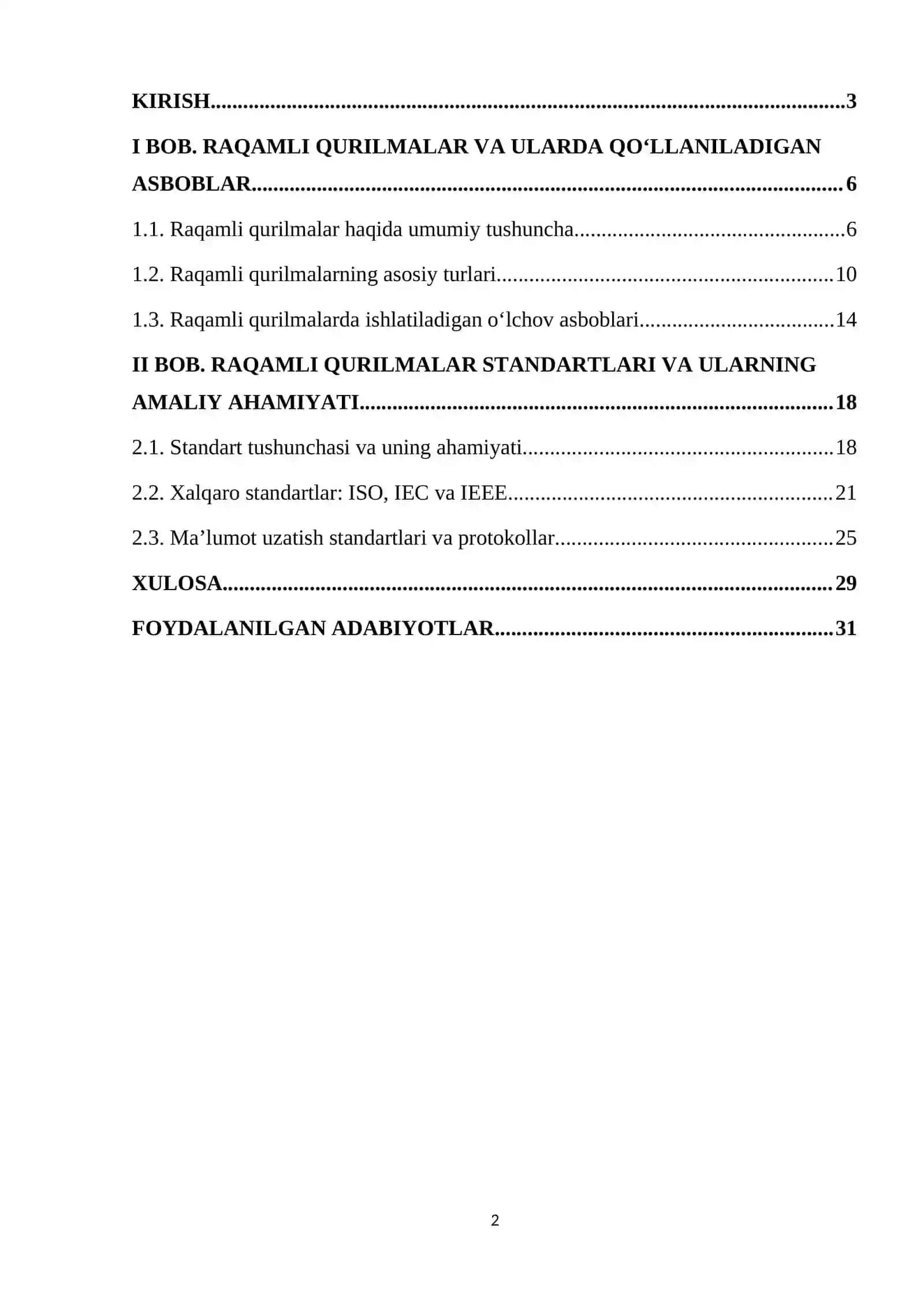 Raqamli kurilmalarga oid asboblar va standartlar 2