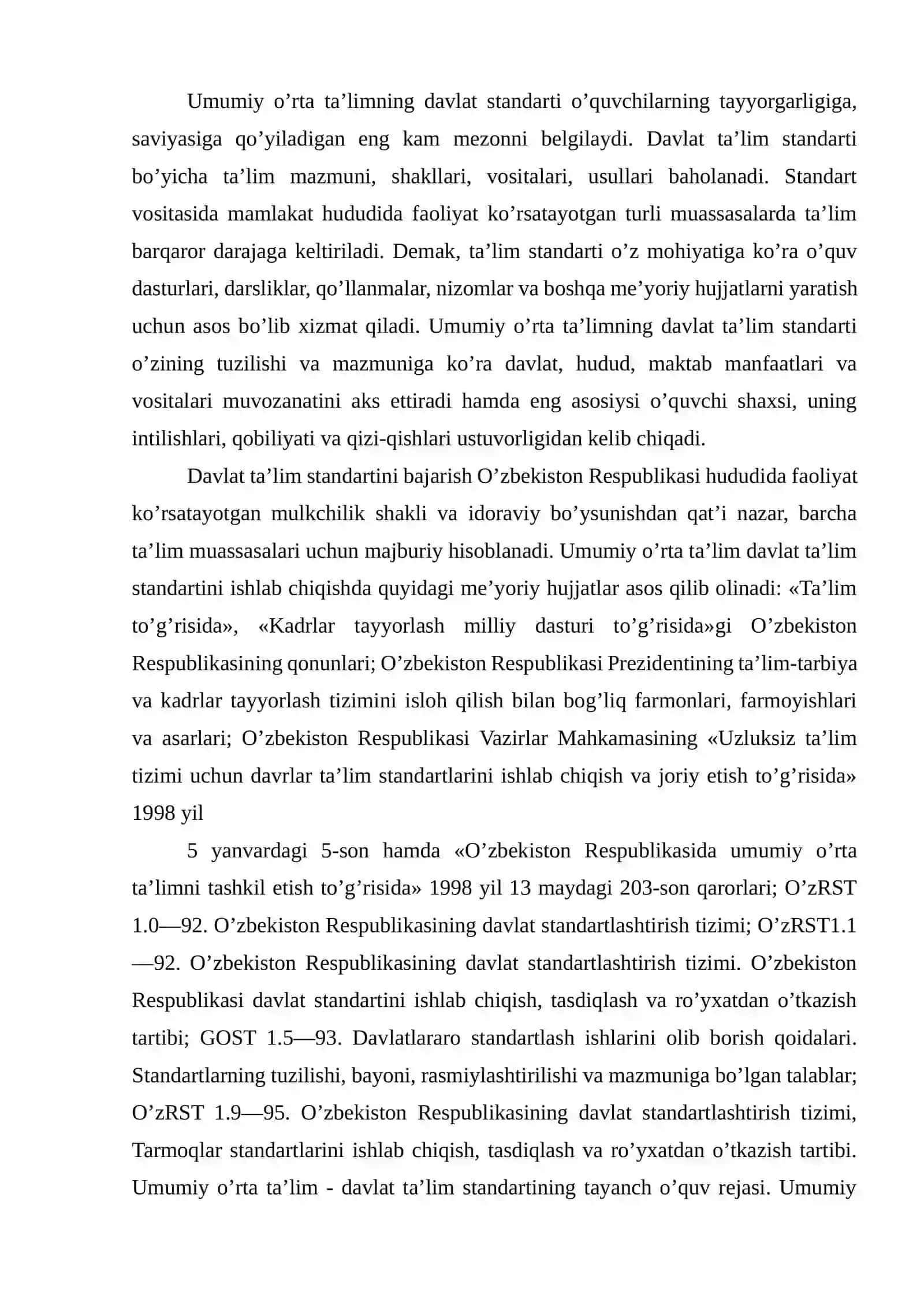 DTS xaqida tushuncha. Umumiy o’rta ta’limning DTS xaqida 2