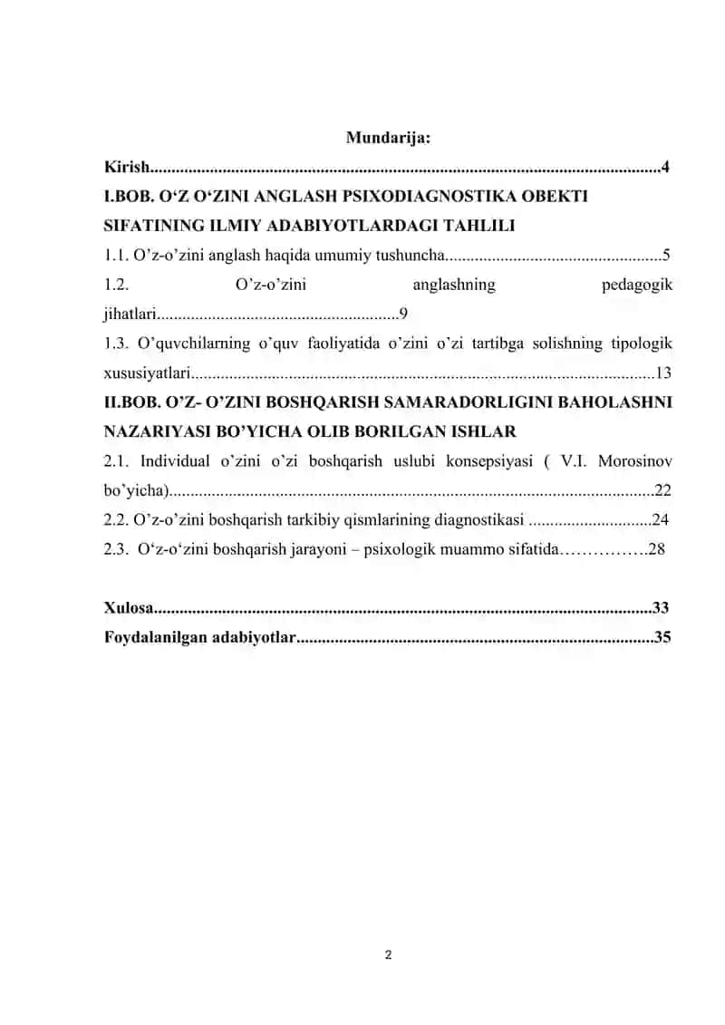 Oʻz oʻzini anglash psixodiagnostika obekti sifatida 2