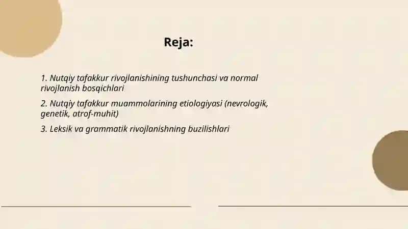 Nutqiy tafakkur rivojlanish muammolari 2