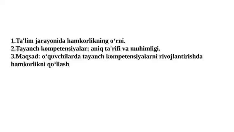Ta'limda Hamkorlikning Kuchiga Asoslangan Tayanch Kompetensiyalar 2