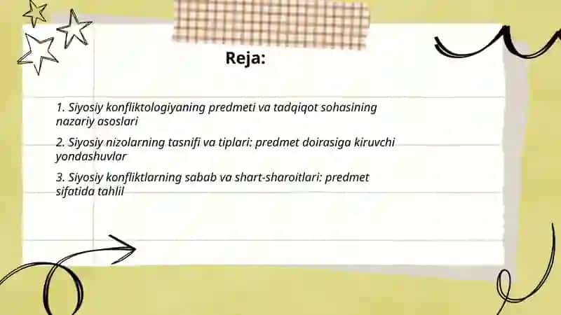 Siyosiy konfliktologiya fanining predmeti va tadqiqot sohasi 2