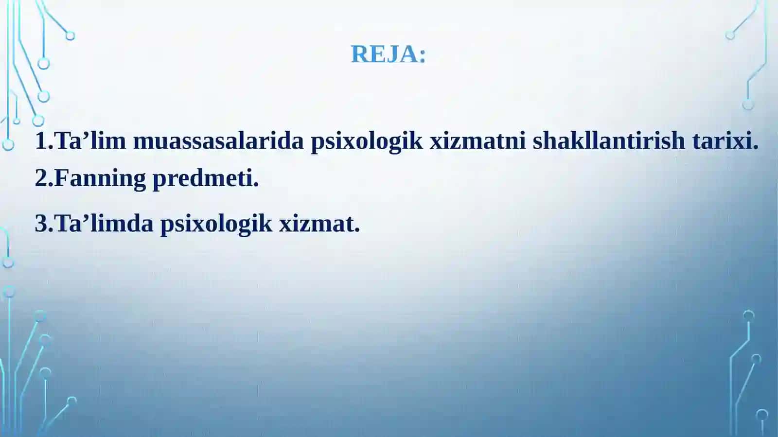 Amaliy psixologiya kasbiy faoliyat sifatida. Ta’limda psixologik xizmat. Ta’lim muassasalarida psixologik xizmatni shakllantirish tarixi 2