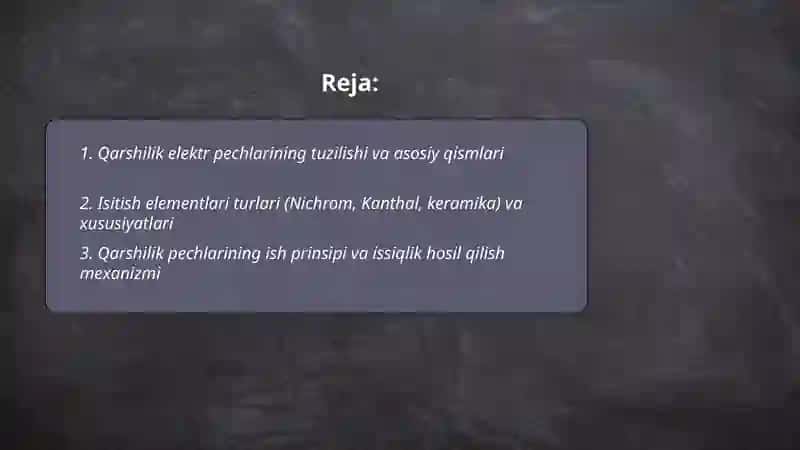 Qarshilik elektr pechlari 2