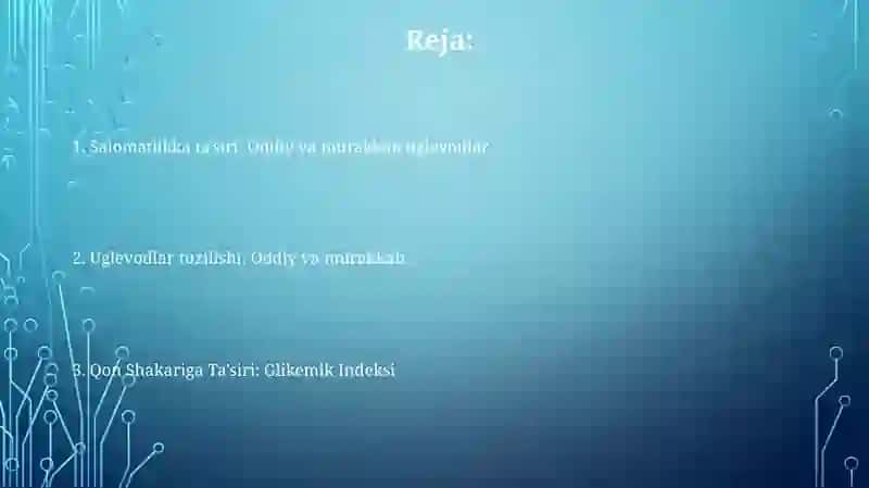 Oddiy va murakkab uglevodlarning óxshash va farqli jihatlari 2