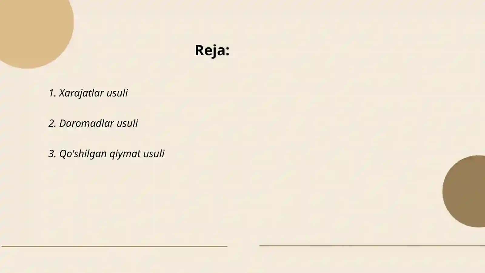 Xarajatlar usuli 2