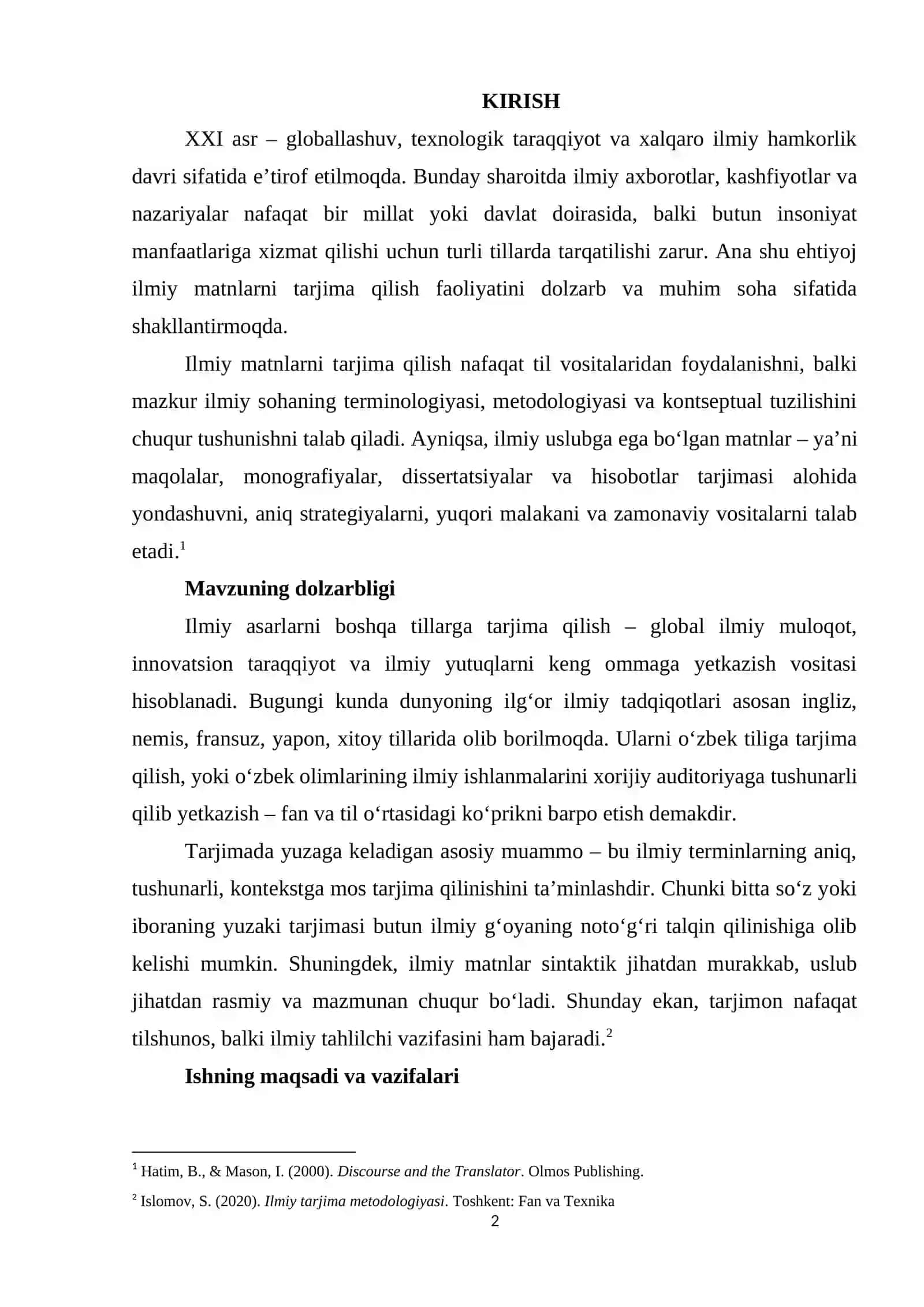 Ilmiy uslubga oid matnlarni tarjima qilish 2