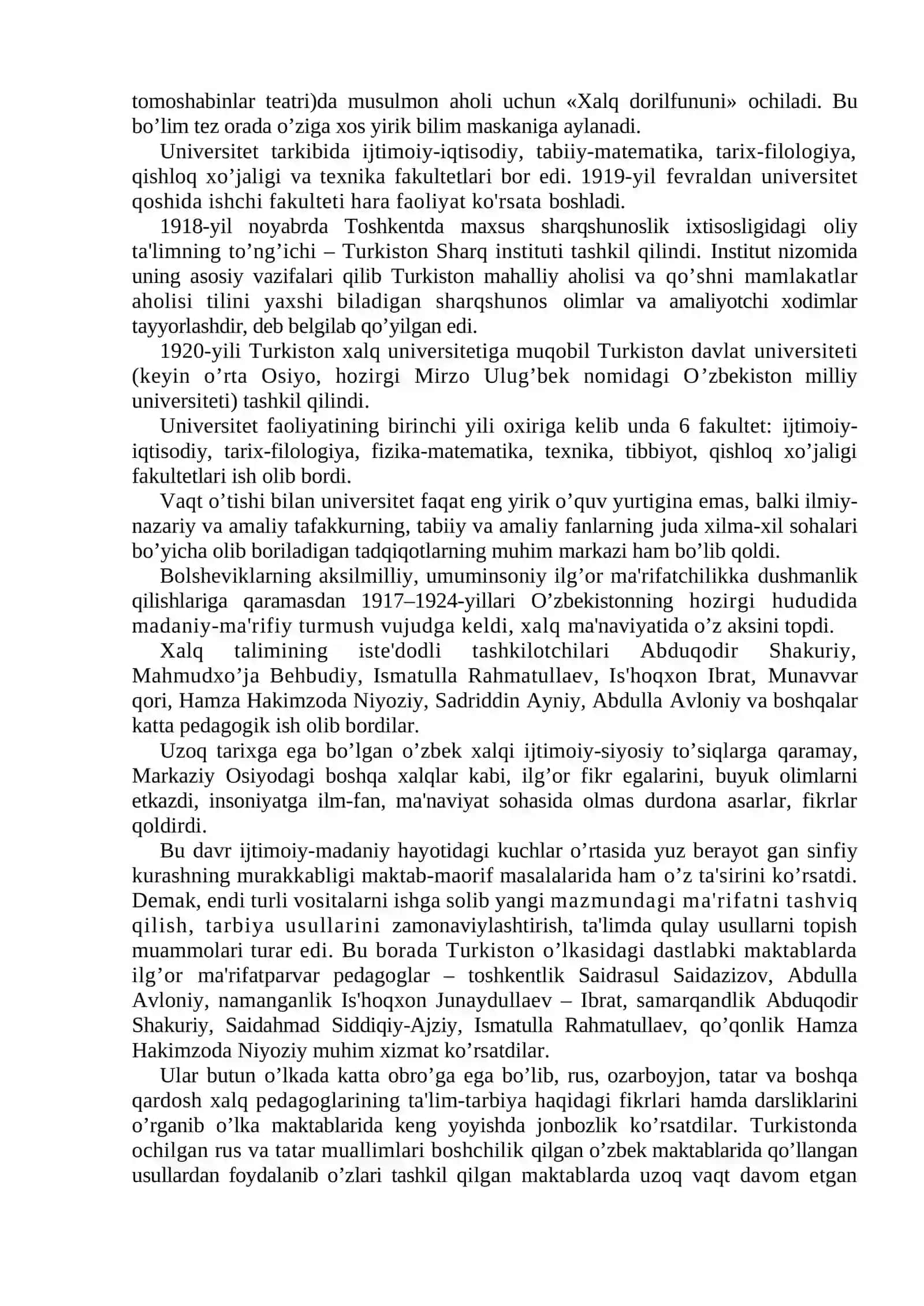 1917-1990 YILLARDA O'ZBEKISTONDA XALQ TA’LIMI. O’ZBEKISTON RESPUBLIKASINING TA’LIM TURLARI VA FUNKSIYALARI 2