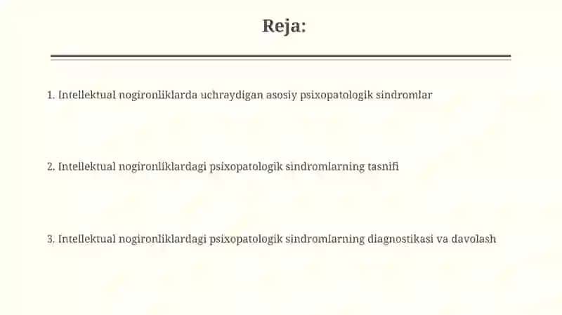 Intelektual buzulishlarning pisixopatalogik sindromlari 2