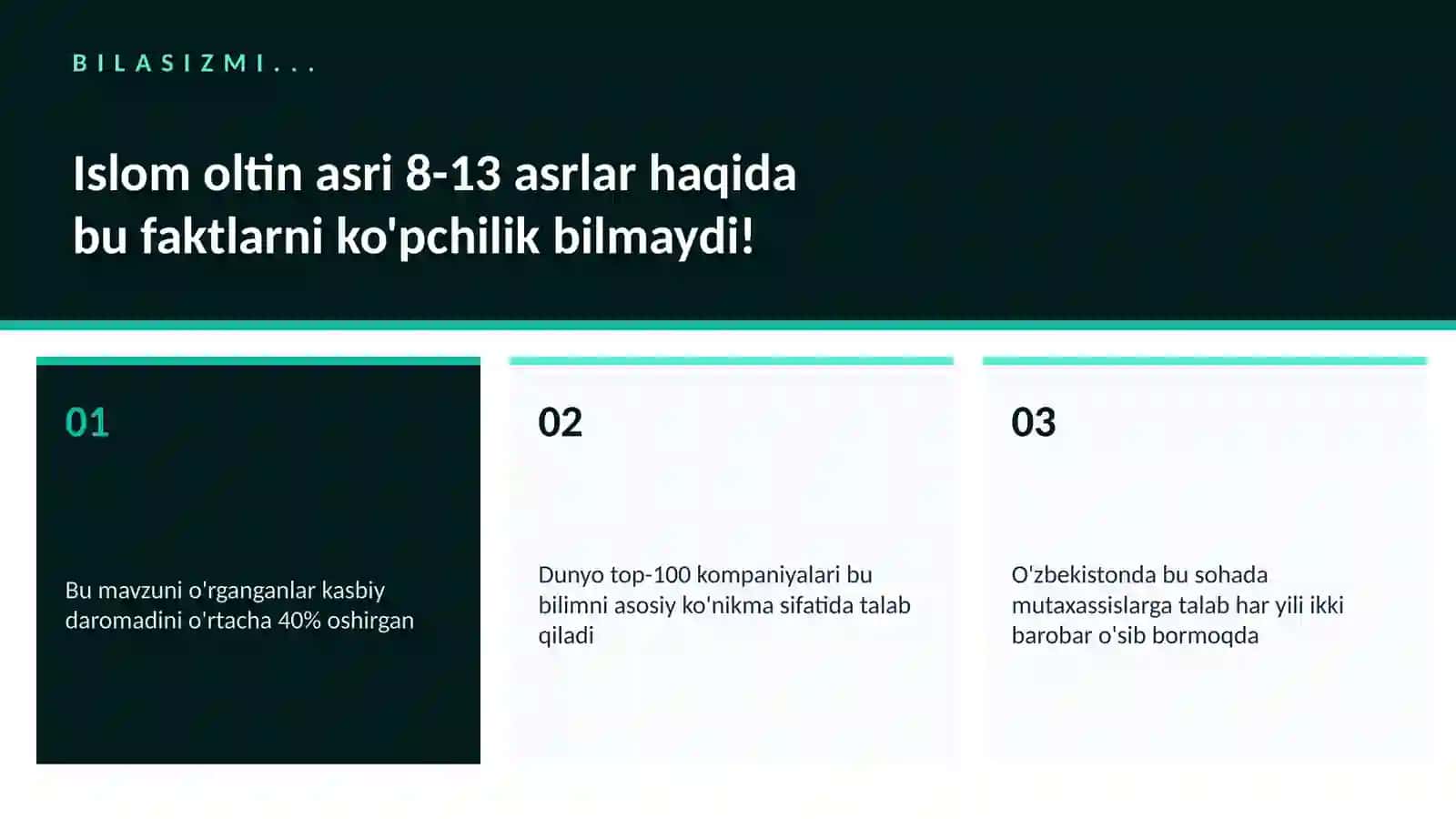 Islom oltin asri 8-13 asrlar 2