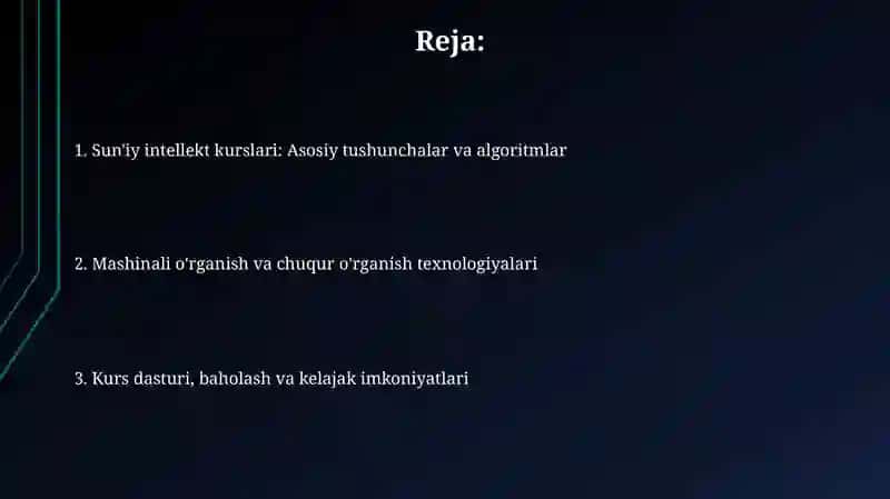 Sun'iy intellekt kurslari 2