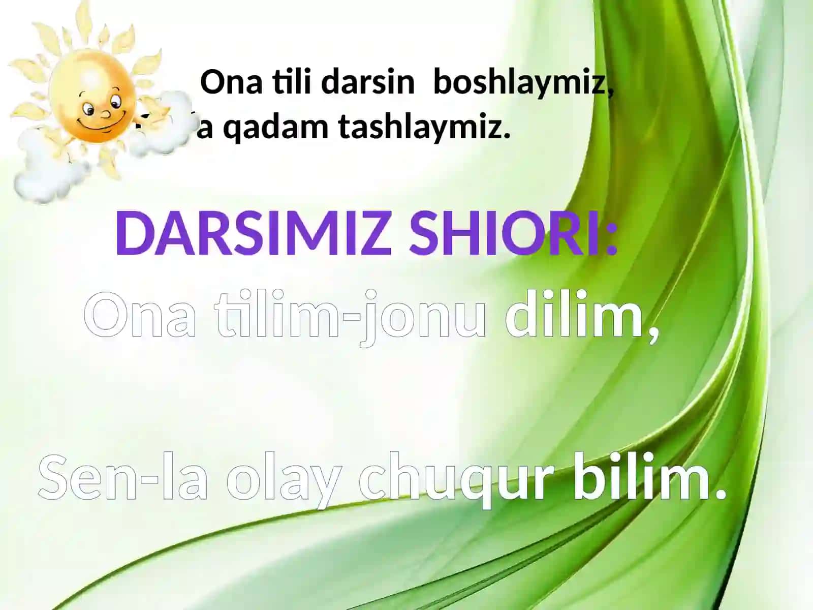3-sinf Ona tili So'z turkumlari haqida ma'lumot dars ishlanma 2