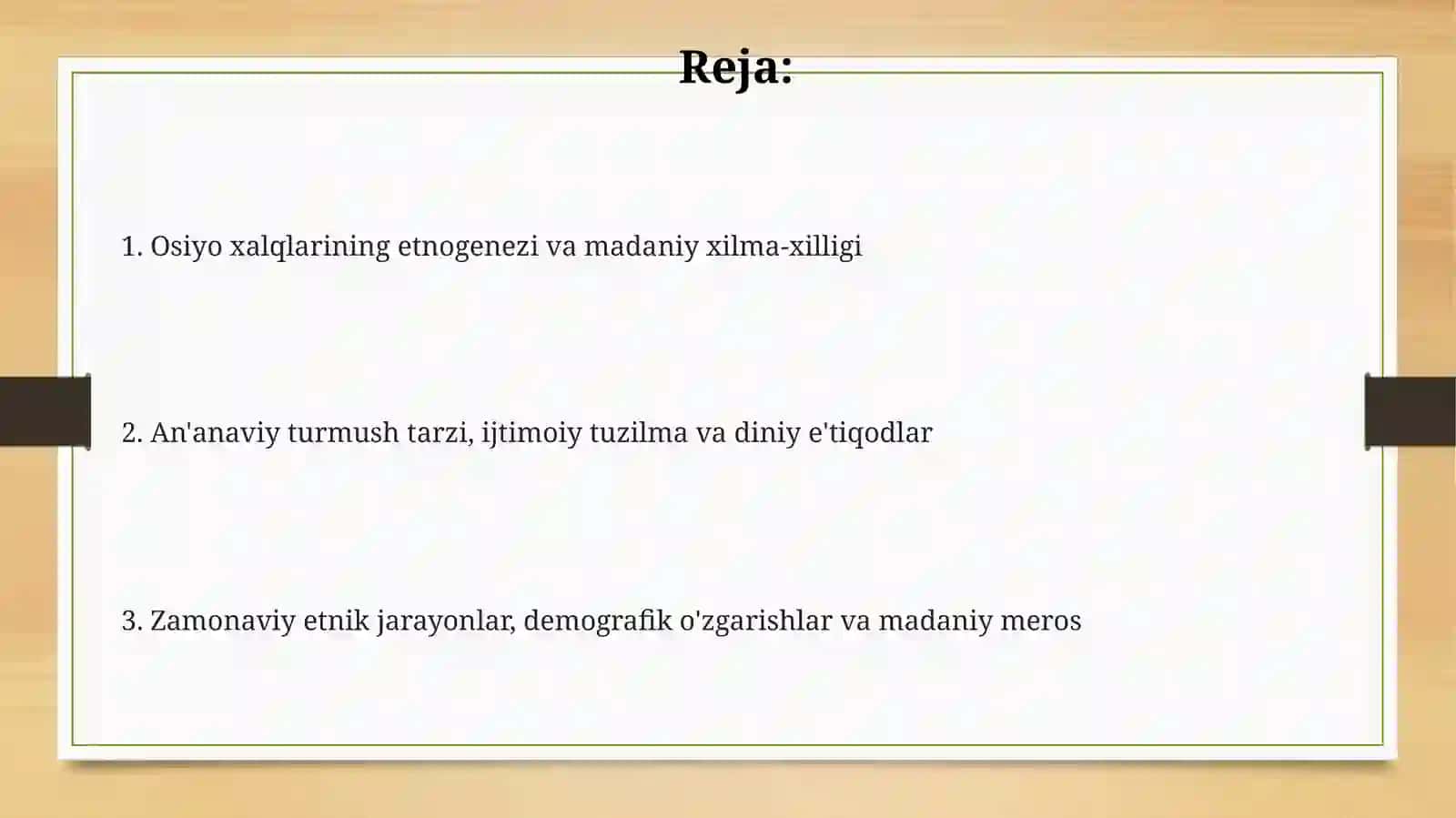 Osiyo xalqlari etnalogiyasi 2