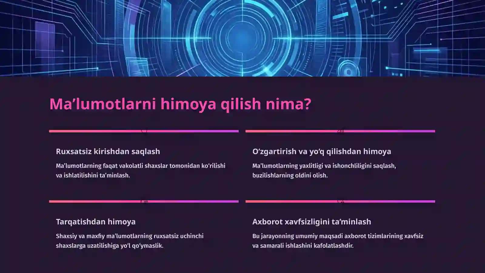 Ma’lumotlarni himoya qilish haqidagi qonun tamoyillari 2