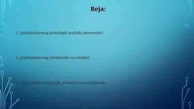 Qobiliyatlarning psixologik strukturasi 2