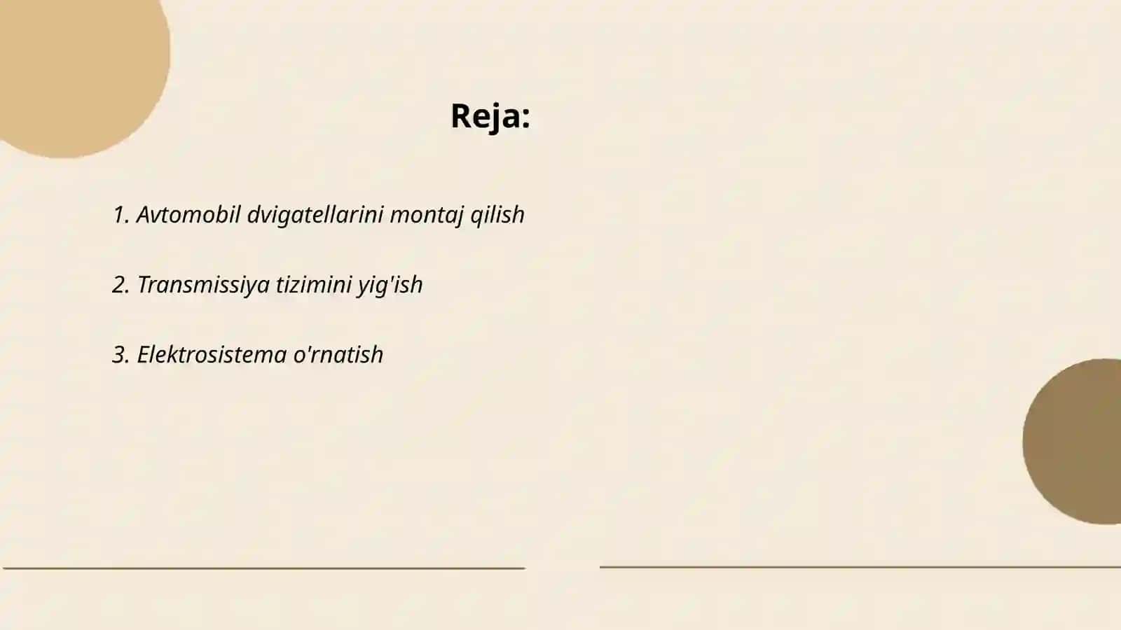Avtomobil dvigatellarini montaj qilish 2