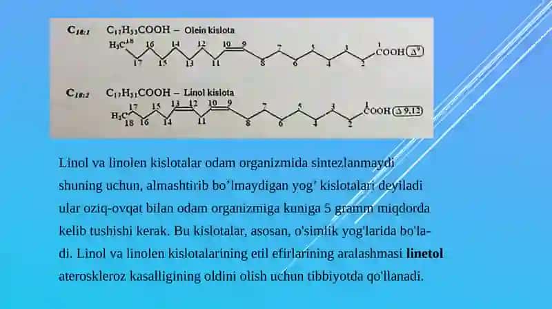 Yog' kislotalari 2
