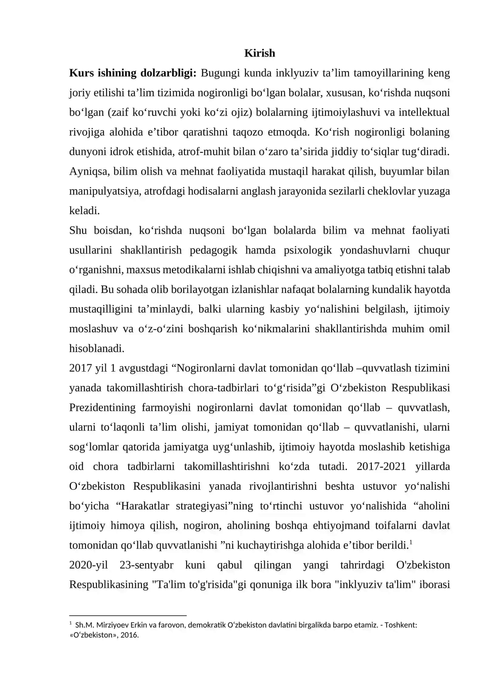 Kòrishda nuqsoni bòlgan bolalarda bilim va mehnat faoliyati usullarini shakllantirish 2