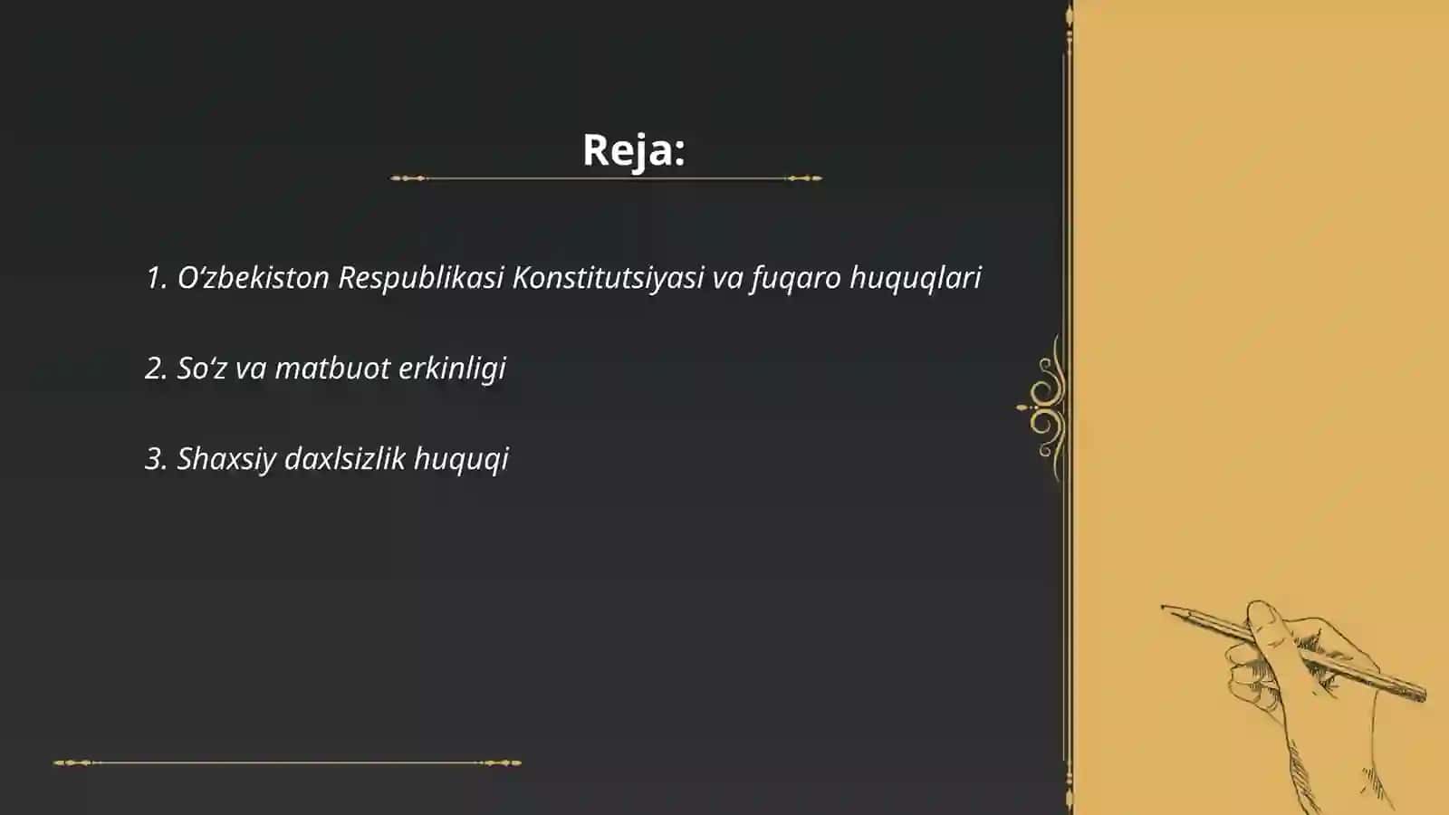Oʻzbekiston Respublikasi fuqarolarining huquqlari va majburiyatlari 2