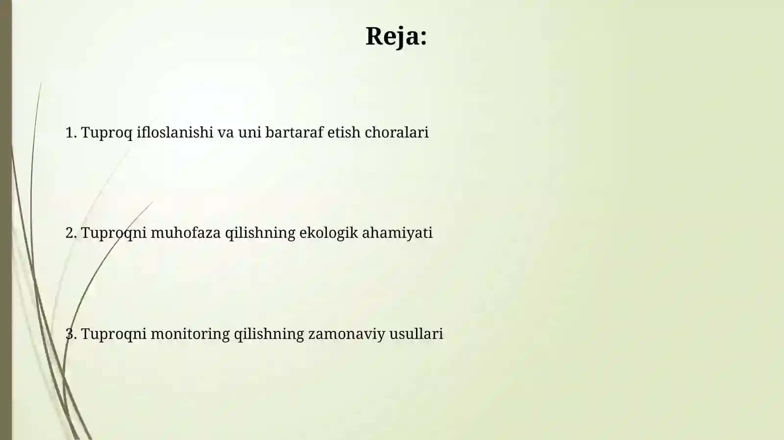 Tuproqni muxofaza qilish va ekologik monitoring olib borish 2