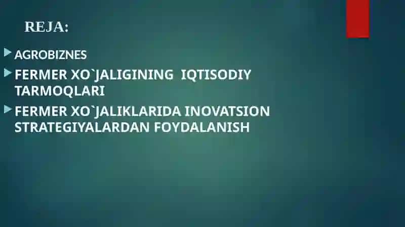 Fermer xo’jaliklari faoliyati iqtisodiy asoslari va uni takomillashtirish yo’llari 2