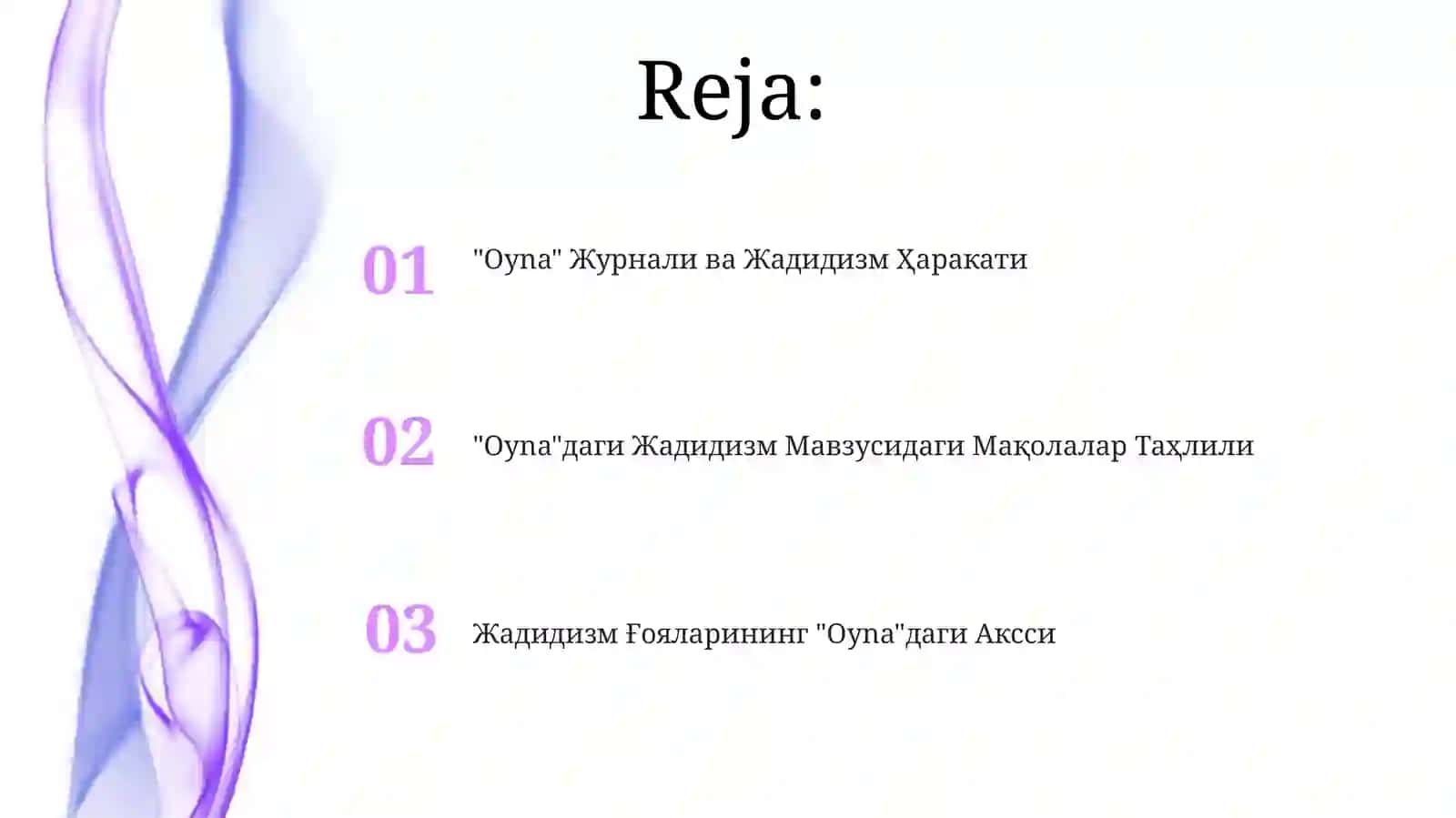 "Oyna" Журнали ва Жадидизм Ҳаракати 2