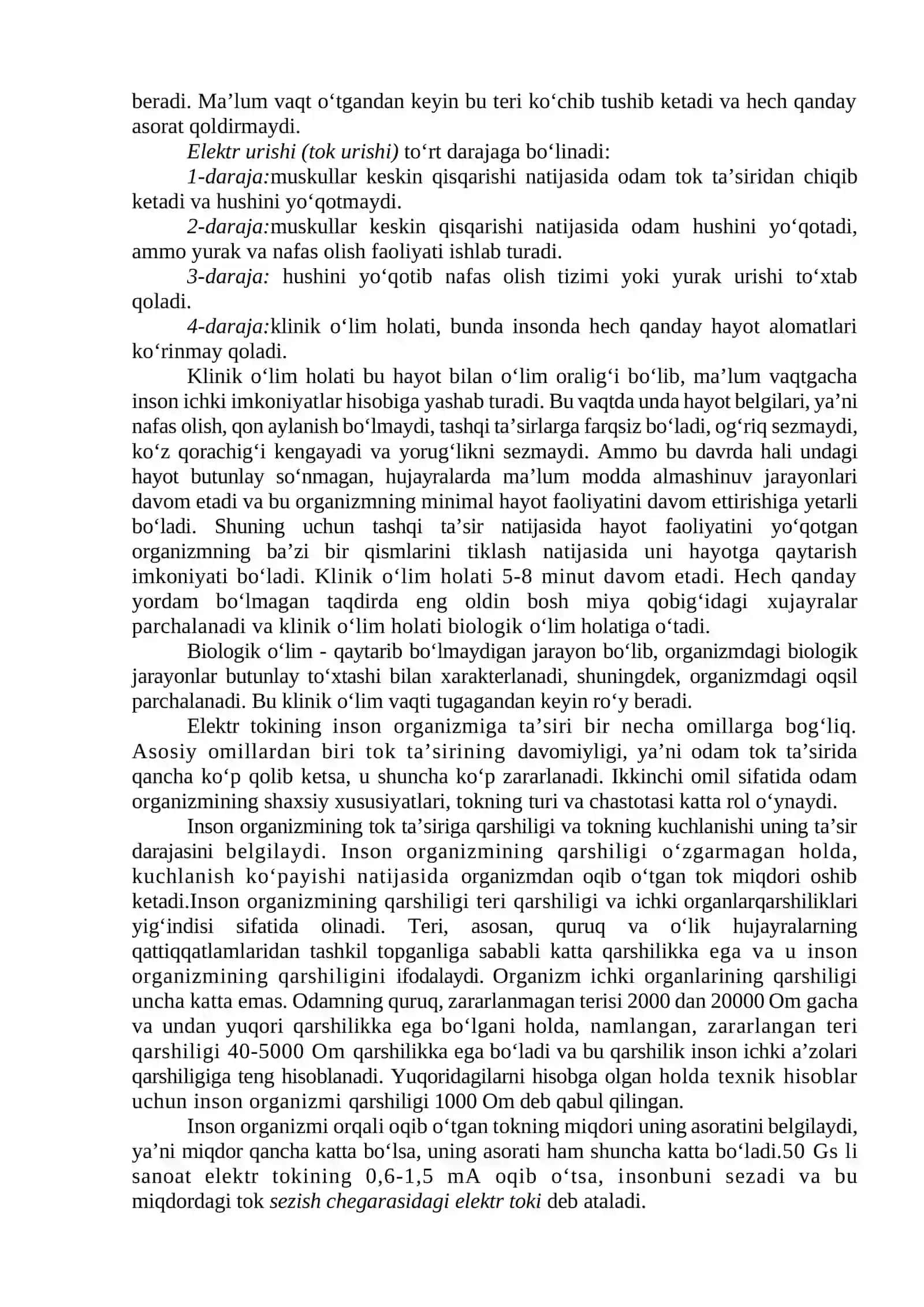 Elektr va texnika xavfsizlik asoslari 2