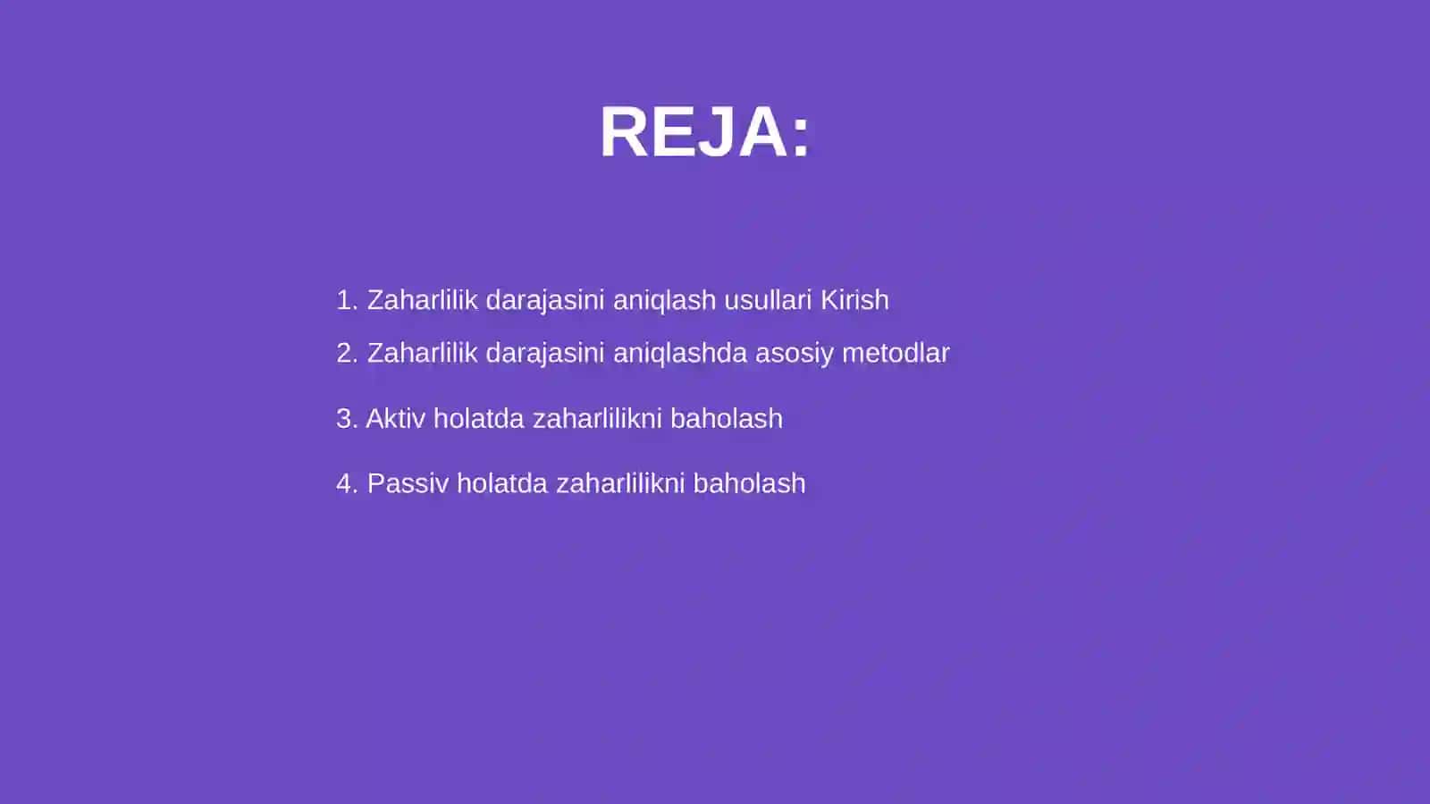Zaharlilik darajasini aniqlash usullari 2