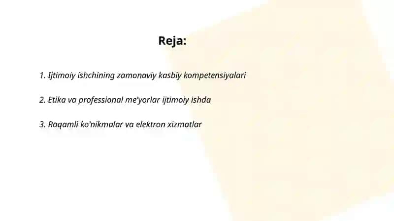 Ijtimoiy ishchi kasbi: zamonaviy talablari 2